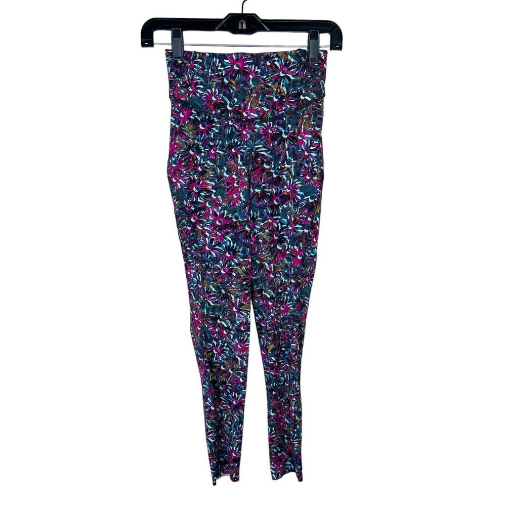 Lululemon Base Pace High Rise Running Tight 4 Floral Electric Multi Print Nulux